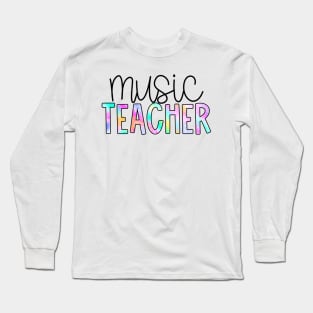 Music Teacher Pastel Neon Long Sleeve T-Shirt